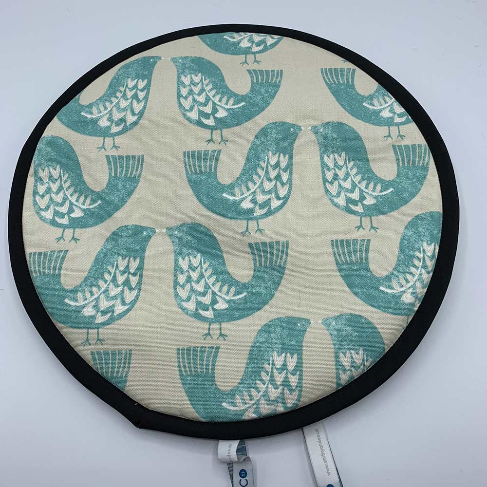 Scandi Aqua Bird Aga Covers Smithy&co