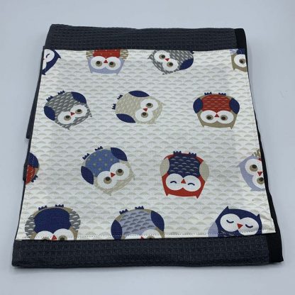 Owls Red and Blue Roller Towel
