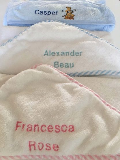 Personalised Name Baby Towels for boys and girls